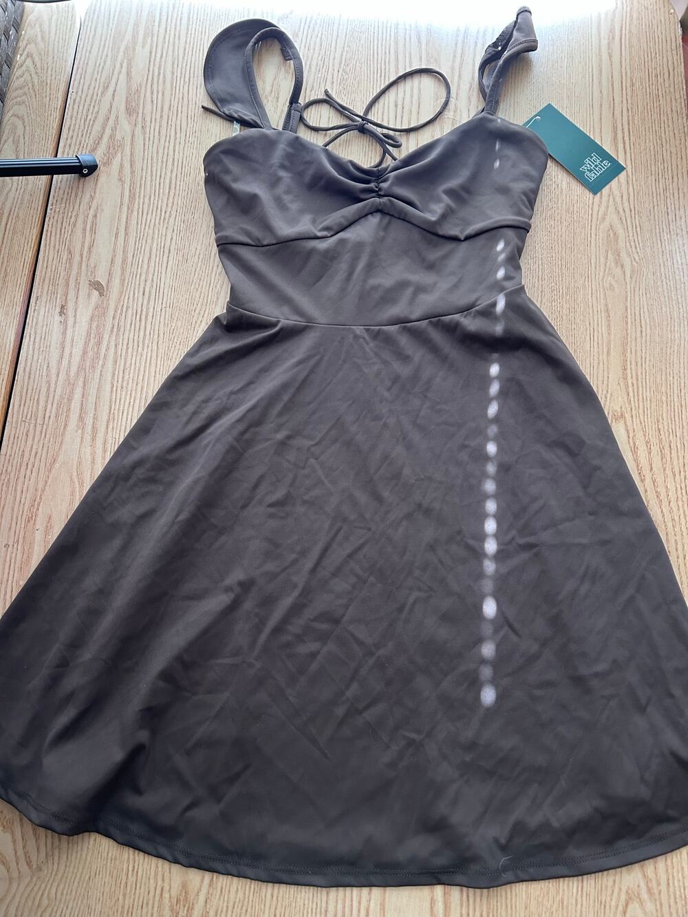 New Women’s Wild Fable 1pc Swimsuit Dress or Casual Dress Brown size Xxs/Xs